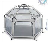 Pop n Go LUXE Playpen with playmat - grey