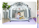Pop n Go LUXE Playpen with playmat - grey
