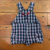 Vintage Y2K OshKosh Plaid Shortalls - 3/6m (good to 12m)