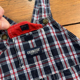 Vintage Y2K OshKosh Plaid Shortalls - 3/6m (good to 12m)