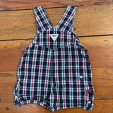 Vintage Y2K OshKosh Plaid Shortalls - 3/6m (good to 12m)