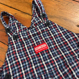 Vintage Y2K OshKosh Plaid Seersucker Shortalls - 6-12m