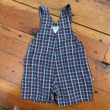Vintage Y2K OshKosh Plaid Seersucker Shortalls - 6-12m