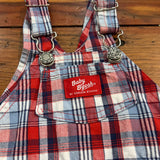 Vintage OshKosh Plaid Shortalls - 12m