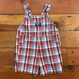Vintage OshKosh Plaid Shortalls - 2/3T