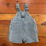 Vintage Y2K OshKosh Engineer Stripe Shortalls - 2/6m (runs to 12m)