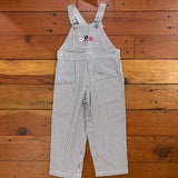 Vintage Esprit Hickory Stripe Embroidered Overalls - 4T