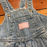 Vintage OshKosh Bubble Denim Overalls - 6/9m