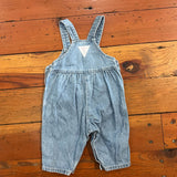 Vintage OshKosh Bubble Denim Overalls - 6/9m