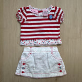 Vintage Y2K Top + Skort Set - 0-3M