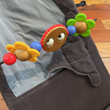 Baby Bjorn Bouncer - older style grey/black - with toy bar