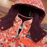 Floral Reversible Sherpa Puffer Jacket with Removable Hood - 3/6m (runs big)