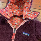 Floral Reversible Sherpa Puffer Jacket with Removable Hood - 3/6m (runs big)
