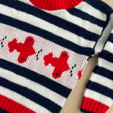Vintage Airplane Striped Sweater - 18m