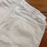 Wide/Low Waist Full Length White Jeans - NWT - M