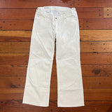 Wide/Low Waist Full Length White Jeans - NWT - M