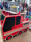 Wooden FAO Schwarz Fire Truck - pieces inside