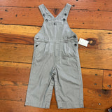 5 Piece Gray Overalls + Outfit + Shorts + Button-Up Bundle - 12-18M