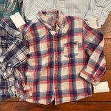 4-Piece Plaid + Stripe Button Up Bundle - 18M