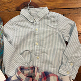 4-Piece Plaid + Stripe Button Up Bundle - 18M