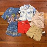 Surf 6-Piece Bundle (Outfit + Button-Up + Tank + 2 Shorts) 18m/2T