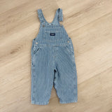 Vintage OshKosh Engineer Stripe Overalls - 2T toward 3T