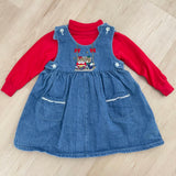 Vintage Samara Bears + Honey Denim Dress w/Turtleneck - 3T