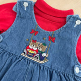 Vintage Samara Bears + Honey Denim Dress w/Turtleneck - 3T