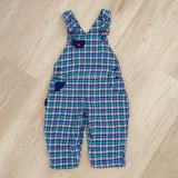 Vintage Gymboree Plaid Cotton Overalls - 12/18m
