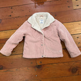 Girl's Corduroy Jacket with Sherpa Fleece - 5T - slight discoloration at sleeve end