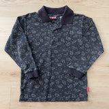 Vintage Bugle Boy Paisley Waffle Knit Long Sleeve Shirt - 5/6