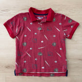Vintage Bugle Boy Paisley Waffle Knit Long Sleeve Shirt - 5/6