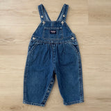 Vintage OshKosh Pleated Front Denim Overalls - 12/18m (tagged 12m)