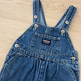 Vintage OshKosh Pleated Front Denim Overalls - 12/18m (tagged 12m)