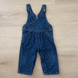 Vintage OshKosh Floral Denim Overalls - 18m