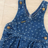 Vintage OshKosh Floral Denim Overalls - 18m