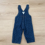Vintage OshKosh Floral Denim Overalls - 18m