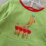 Vintage NWOT Giraffe Sweatshirt and Floral Leggings Set - 12/18m (Tagged 12m)