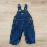 Vintage OshKosh Dark Wash Denim Overalls - 3/6m
