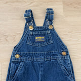 Vintage OshKosh Dark Wash Denim Overalls - 3/6m