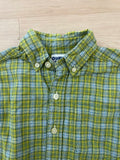 Vintage OshKosh Avocado Green and Blue Plaid Button Down - 5