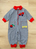 Vintage Construction Theme Engineer Stripe Romper - 18m