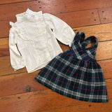 Vintage Jumper with blouse - approx 2/3 - small spot on blouse