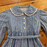 Vintage Handmade Dress - approx 3/4T - slight fading along the bottom