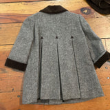 Vintage Handmade Lined Wool Jacket with Bonnet - approx 2/3 - few marks on bonnet