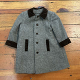 Vintage Handmade Lined Wool Jacket with Bonnet - approx 4/5