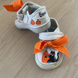 Vintage Halloween Hand Painted Baby Shoes - Size 1