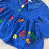 Vintage Buster Brown Fall Leaves Flowy Long Sleeve Shirt - 4T