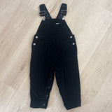 Vintage OshKosh 90's Black Velvet Overalls - 4T