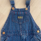 Vintage OshKosh Denim Overalls with red stitching details - 3T
